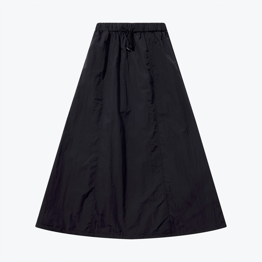 Puffy Parachute Air Full Skirt Black【L24-18BK】