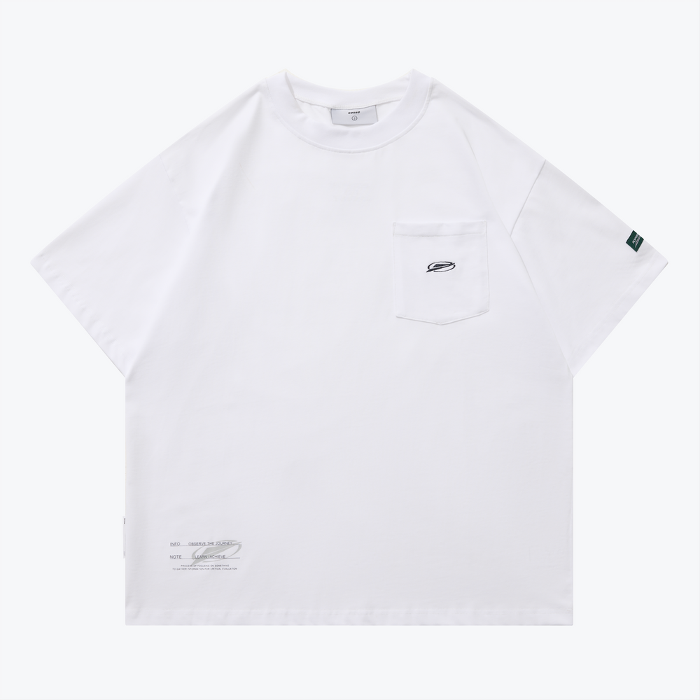 Basic Logo Pocket SS White【M24-T01WH】