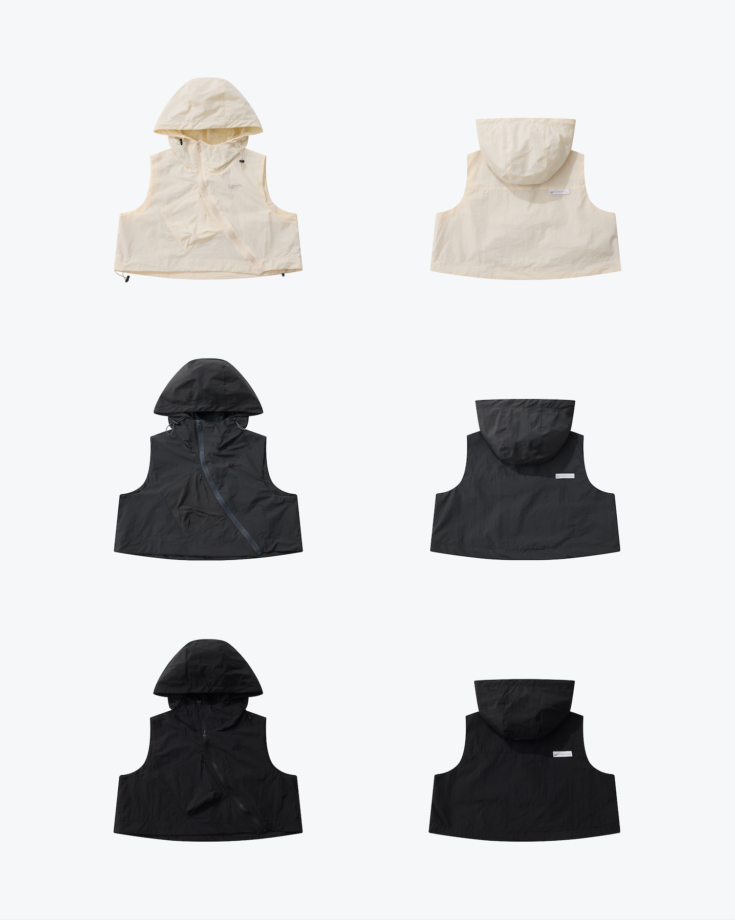 
                  
                    Diagonal Zipper Vest Black【L24-20BK】
                  
                