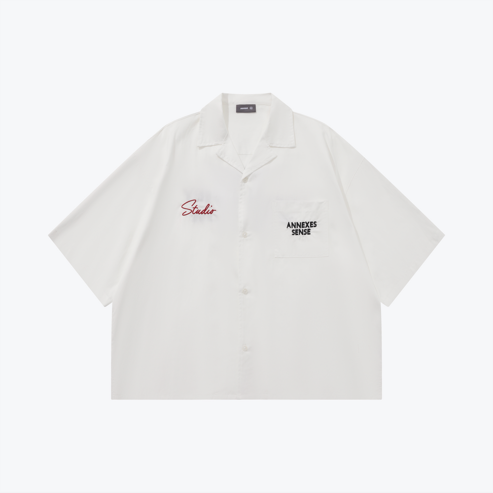 SNE Open Collar Shirt White【M24-32WH】
