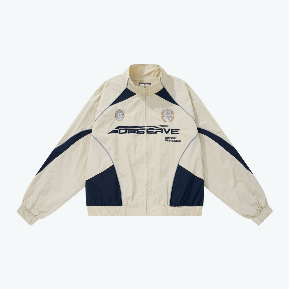 Patch College Track Jacket Cream【L24-43CM】