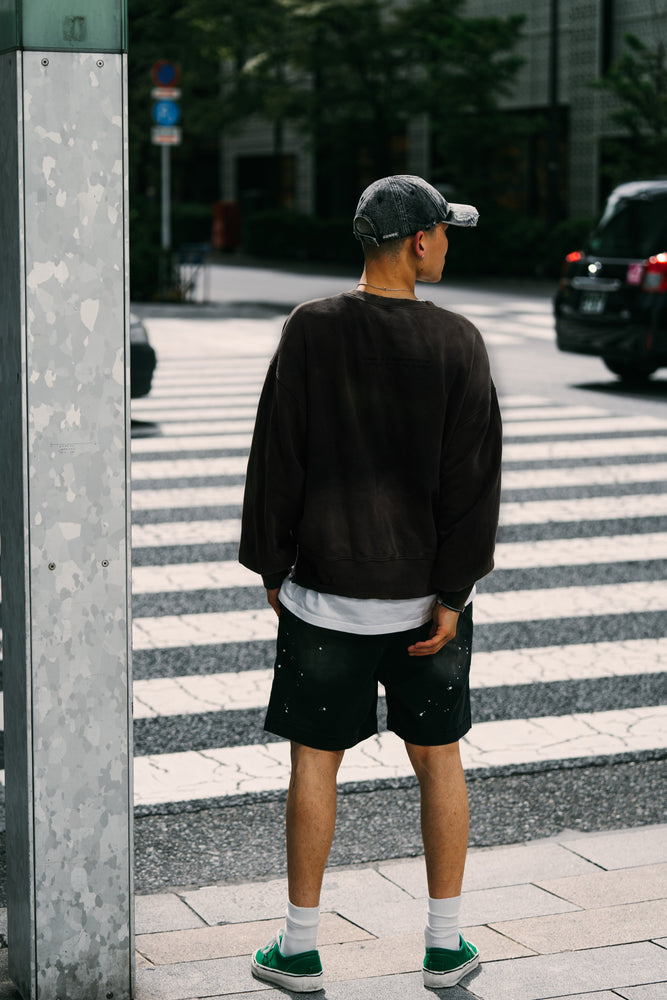 
                  
                    Distressed Crew Neck Dull Black【M24-50DB】
                  
                