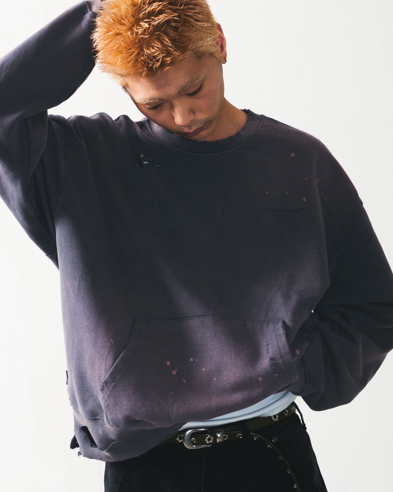 
                  
                    Distressed Crew Neck Dull Purple【M24-50DP】
                  
                