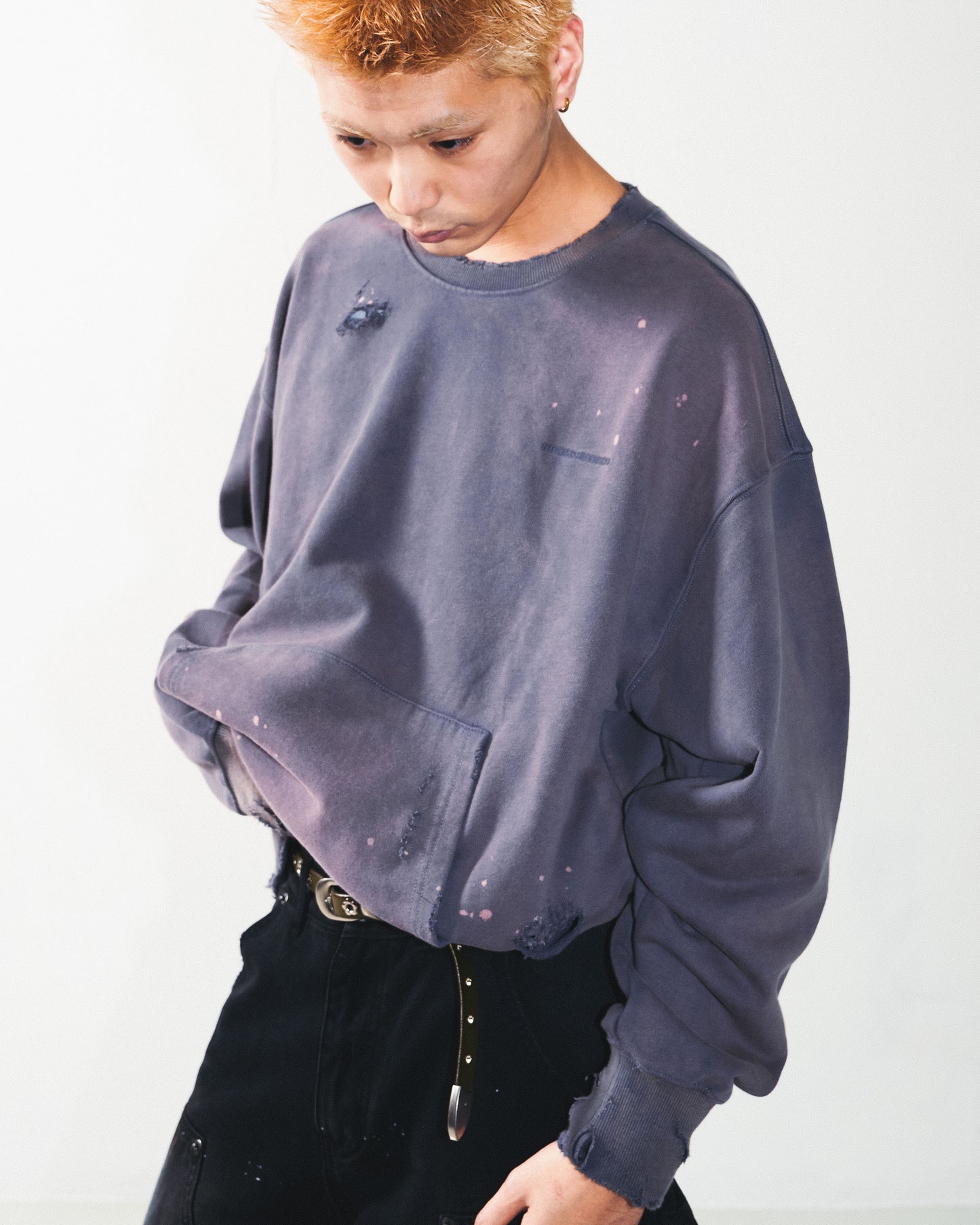 
                  
                    Distressed Crew Neck Dull Purple【M24-50DP】
                  
                