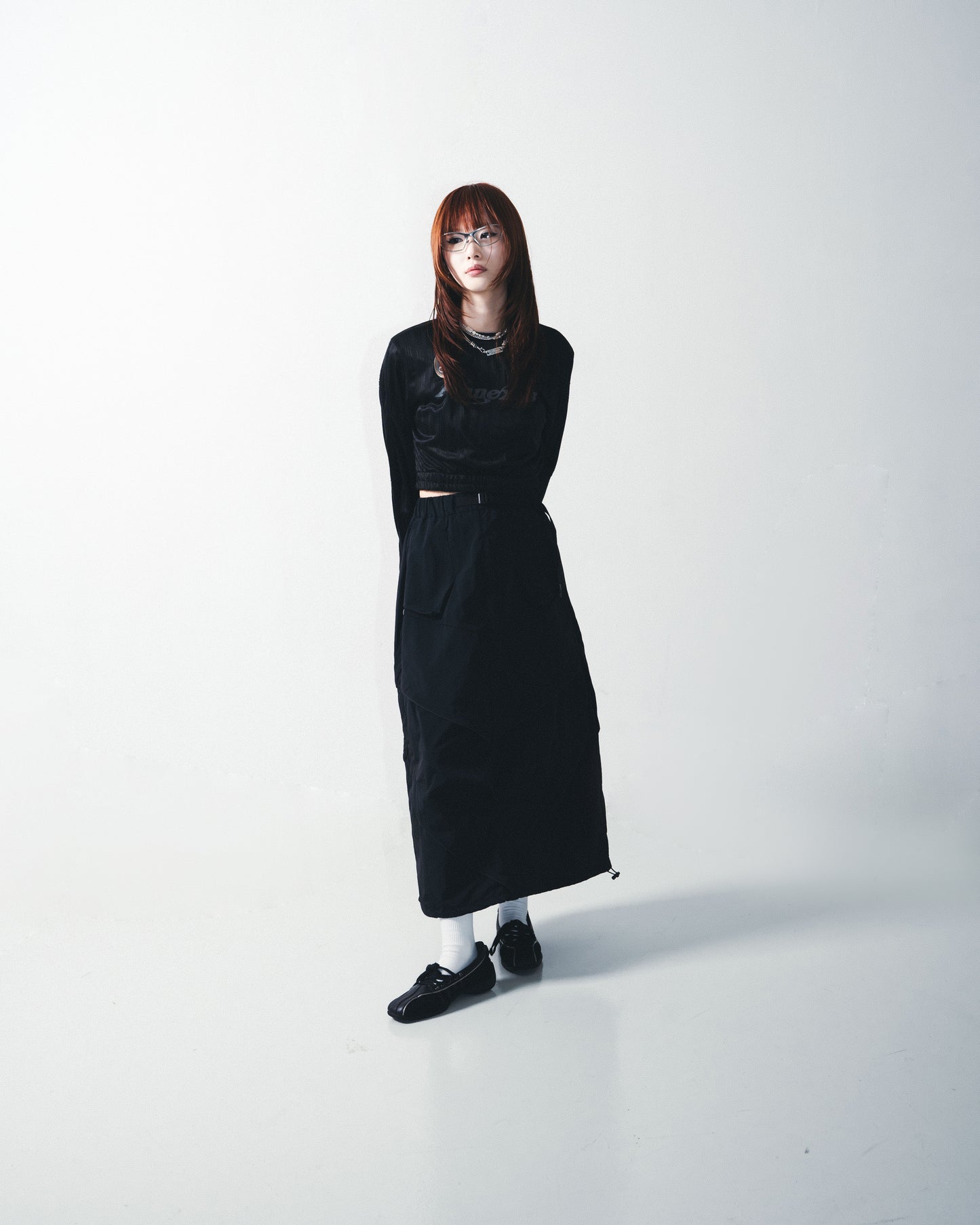 
                  
                    Layer Loose Camber Cone Skirt Black【L24-36BK】
                  
                