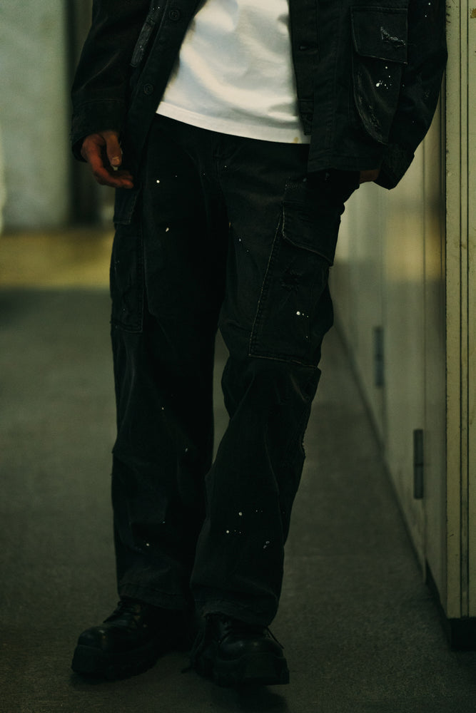 
                  
                    Heavy Dirty Wash Cargo Pants Dull Black【M24-18BK】
                  
                