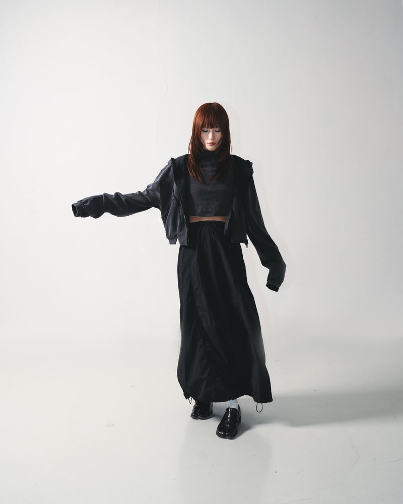 
                  
                    Puffy Parachute Air Full Skirt Black【L24-18BK】
                  
                