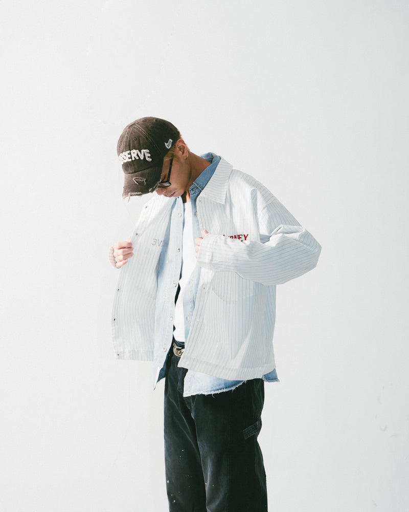 
                  
                    Stripe Patch Worker Jacket White【M24-40WH】
                  
                