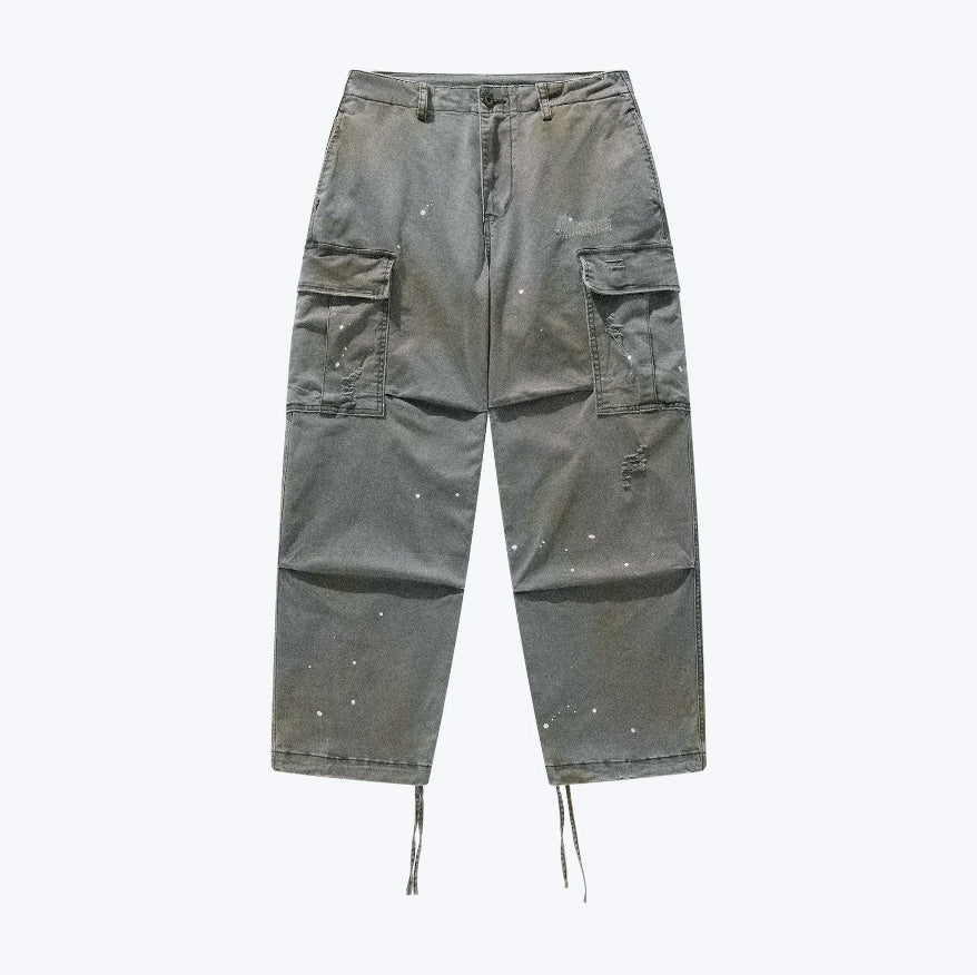 Heavy Dirty Wash Cargo Pants Agate Green【M24-18GN】